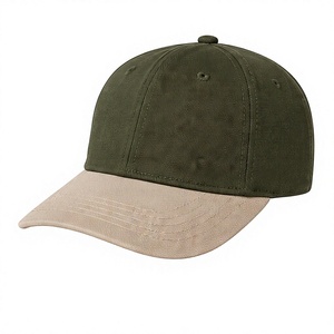 Casquette Snapback Sportive Vert Beige à 6 Panneaux, Réglable, Unisexe, Décontractée, Couleur Unie, Visière Contrastante, en Toile, pour Adulte, Toutes Saisons - Product Image 1