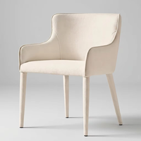 Fauteuil de salle à manger en tissu inclinable, choix d'ameublement pour la maison et la cuisine, chaise de salle à manger contemporaine ergonomique à accoudoirs courbes