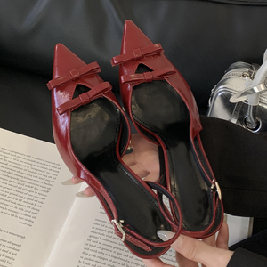 Customized Leather <b>Pointed</b> Designer Women's Shoes Sandals Sexy, Fashionable Elegant Sandals Party Summer Luxury Women's Shoes - Product Image 2