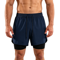 Shorts de sport personnalisés en gros pour hommes – Nylon et Spandex, coupe ajustée, décontractés
