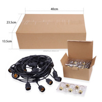 S14 A60 10m IP44 Waterdichte LED Filament Lichtketting Valentijnsdag Aansluitbaar E27 Buiten Verlichting Tuin Patio Cafe Decoratie