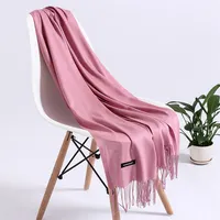 Длинное одеяло, оптовая продажа, зимняя шаль из пашмины, кашемировый шарф с кисточкой