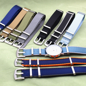 Yunse-Correa de reloj deportivo de nailon de calidad superior, repuesto de cinturón de seguridad de tipo universal de lujo, de 20mm y 22mm, 007 <span class=keywords><strong>James</strong></span> <span class=keywords><strong>Bond</strong></span> - Product Image 1