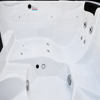 Bain à remous compact Sunrans autoportant avec 20 jets et chauffage de 1,5 kW pour baignoire et spa extérieur