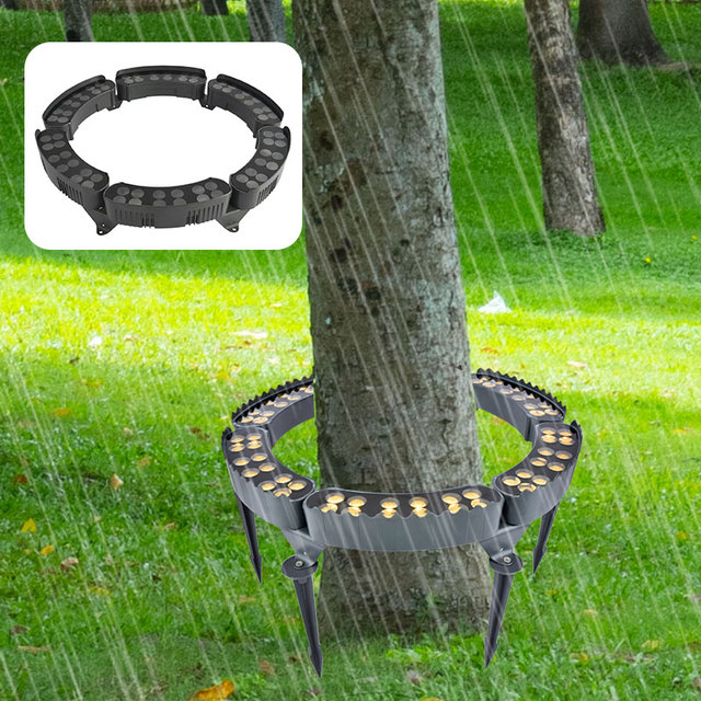 12W Outdoor LED Spotlight IP65 Aluminum Garden Lamp Spike Landscape Tree Hug Yard Lighting 3000K Color Temperature Electric/Ac