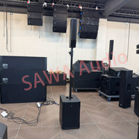 Système de haut-parleurs colonne actifs à deux voies OEM Evox 8 de 12 pouces - Portable, en contreplaqué de bouleau, étanche, 1400 W de crête/700 W RMS, DSP intégré