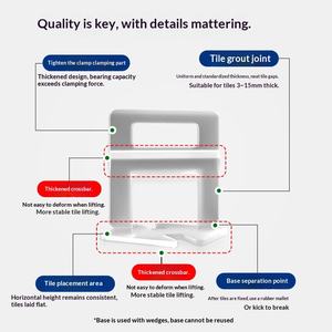 Усиленный пластиковый клин-уровень для плитки и кирпича, напрямую с завода в Китае - Product Image 3