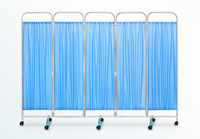 Paravent médical en tissu pour hôpital, paravent pliable adapté aux cliniques, aux centres de santé, aux salons de beauté, les caractéristiques incluent le glissement