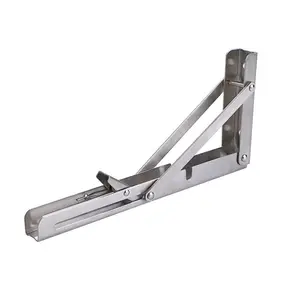 重型不锈钢墙壁安装转角支架桌子支撑支架8英寸折叠金属搁板支架