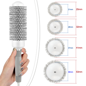 Brosse ronde professionnelle pour cheveux, en céramique thermique, pour lisser et sécher les cheveux, cheveux normaux à épais - Product Image 3