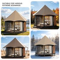Tentes de safari de glamping de luxe, maisons préfabriquées en acier pour familles, hôtel, lodge, tente pour complexe hôtelier, forêt tropicale