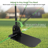 Support d'alignement de golf à angle réglable, aide professionnelle à l'entraînement du plan de swing, outil de visée pour le swing et le putting de golf