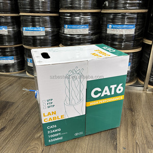 สายเคเบิลเครือข่ายกิกะบิตอีเธอร์เน็ต CAT6 CCA 4 คู่ ระดับวิศวกรรมสำหรับใช้งานภายในอาคาร สำหรับอุปกรณ์เครือข่ายที่ใช้พลังงาน POE สายเคเบิล UTP LAN - Product Image 4