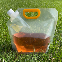 Pochettes souples transparentes à bec verseur pour emballage liquide, avec buse d'aspiration, pour bière, jus, céréales, vin, eau