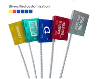 Sello de Seguridad Autoblocante de Un Solo Uso, Antirrobo, Cable de Alta Resistencia, Aleación de Aluminio y Acero Q235A, Diseñado para Seguridad