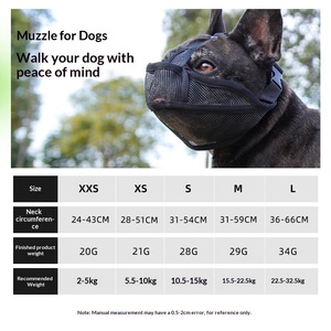 폴리에스터 조절 가능한 대형견용 입마개-야외 훈련용 애완동물 마스크 - Product Image 3