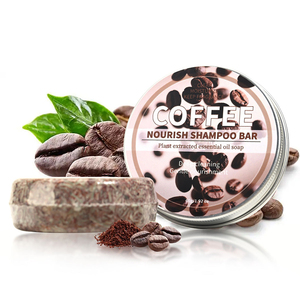 Champú Sólido de Café de Marca Privada Personalizada, Jabón con Aceites Esenciales Extraídos de Plantas para el Crecimiento del Cabello, Hecho a Mano, Sin Sulfatos - Product Image 1