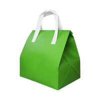Sac isotherme bicolore bleu-jaune en non-tissé pour le stockage des fruits de mer avec un design contrasté et un intérieur spacieux