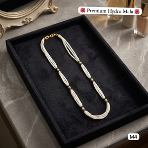 Ping Bling Premium AAA Grade White Faux Pearl Gold Plated <b>Statement</b> <b>Necklace</b> Traditional Indian Ethnic Women's Multi-Occasion - Product Image 3