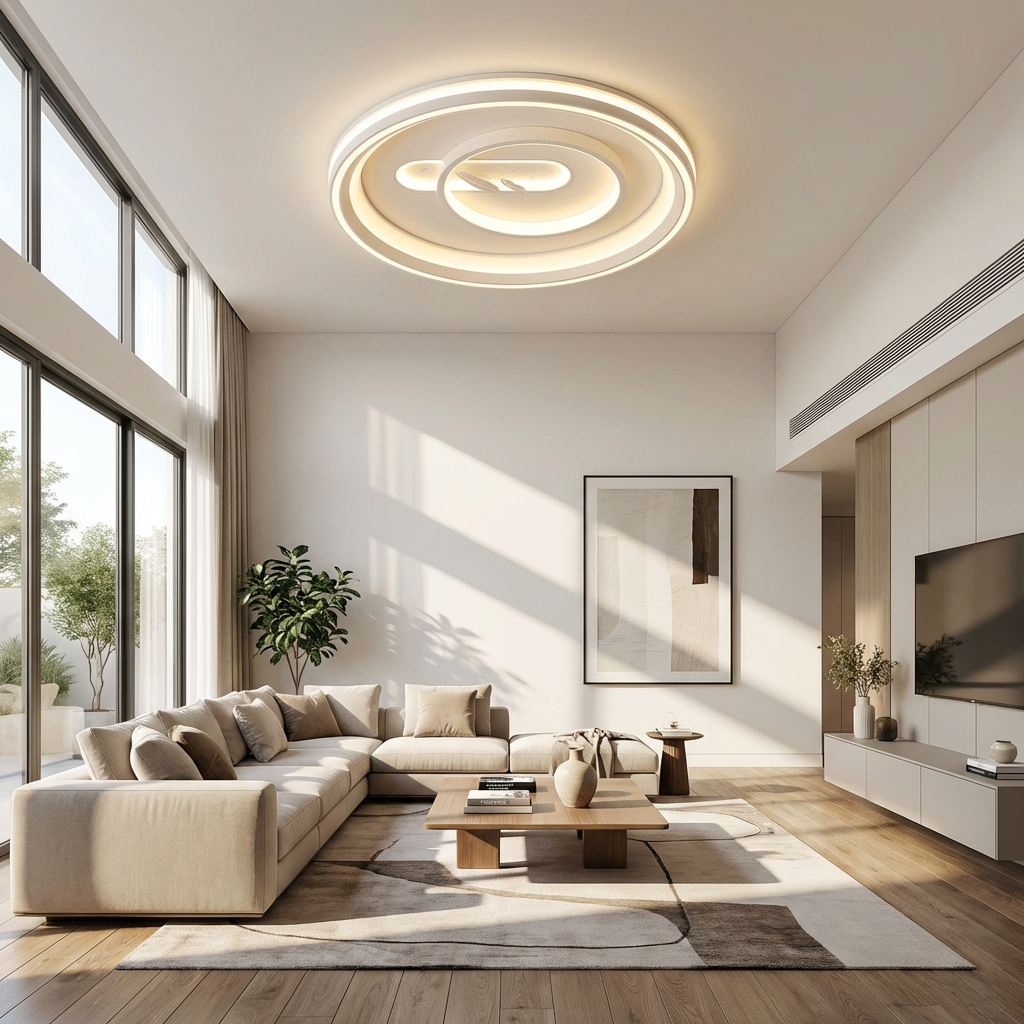 Dimmable LED Flush Mount Ceiling Light Round Panel Lamp High Brightness Energy Saving Fixture for Modern Office Hotel Project