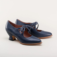 Zapatos de tacón alto gruesos clásicos para mujer, nuevos zapatos de vestir Poinet, tacón transpirable de 5cm, impermeables, de cuero PU, a la moda, con cordones, para oficina