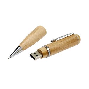 Clé USB en bois 2.0 avec logo personnalisé, double stylo et clé USB, essentiel pour le bureau, idéal comme cadeau de mariage - Product Image 4