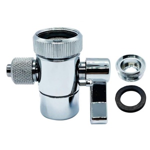 Adaptateur de robinet en laiton 3/8 po, finition chromée moderne, vanne de dérivation pour filtre à eau d'évier de cuisine sur comptoir - Product Image 6