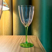 Verre à vin rouge rétro à motif floral, changeant de couleur, coloré, à pied haut, dégradé, pour la maison, populaire sur internet