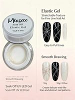 Gel élastique Mixcoco Soak Off 10g multicolore UV LED pour dessin 3D, liner, décoration d'art de manucure DIY
