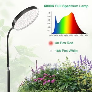 Siêu Sáng Nhà Máy Trong Nhà Phát Triển Ánh Sáng 6000K 216 Đèn LED 12V 3A Công Suất Cao Đầu Ra IP65 Có Thể Điều Chỉnh Chiều Cao 4/8/12 Hẹn Giờ Thiết lập COB LED - Product Image 5