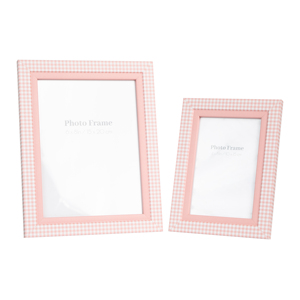 HOMCO, nuevo diseño, encantador patrón <span class=keywords><strong>de</strong></span> <span class=keywords><strong>cuadros</strong></span> rosa, marco <span class=keywords><strong>de</strong></span> fotos moderno MDF personalizado para niños, decoración creativa fresca para el hogar - Product Image 4