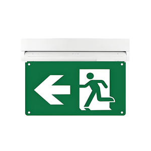 <span class=keywords><strong>Film</strong></span> indicateur remplaçable rétroéclairé Installation suspendue Ultra-fin Plastique LED Lumière LiFePO4 Signalisation de sortie de secours - Product Image 1