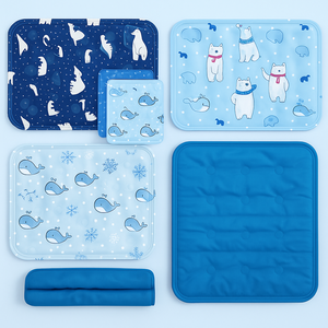 OEM Thick Pet Cooling <span class=keywords><strong>Gel</strong></span> <span class=keywords><strong>Mat</strong></span> Zusammen klappbare und rutsch feste Katzen-und Hunden est Langlebige und kunden spezifische Größen für den Sommer - Product Image 4