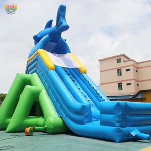 AIRFUNPRO Toboggan aquatique gonflable commercial sur le thème des requins, en PVC écologique, super long <span class=keywords><strong>de</strong></span> 30 mètres, pour usage commercial, 10 personnes - Product Image 6
