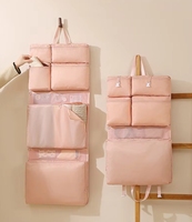 Sacs de voyage pliables personnalisés avec logo, organisateurs de voyage suspendus, cubes de compression de voyage en sergé, ensemble de sept sacs de voyage en un seul ensemble
