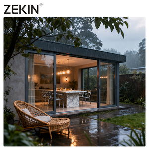 ZEKIN Australie Projet AS2047 NFRC Balcon Extérieur Patio Double Verre Ouragan Impact Eau Insonorisé Aluminium Portes Coulissantes - Product Image 1