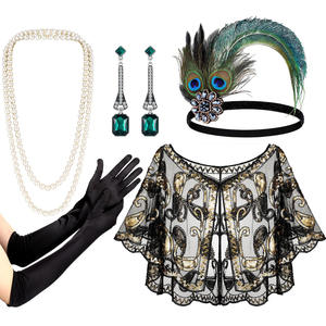 Ensemble d'accessoires Flapper <span class=keywords><strong>Gatsby</strong></span> des années 1920 Ensemble à thème Fashion Roaring 20's avec bandeau pour femme - Product Image 5