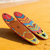 Planche de paddle gonflable résistante aux vagues avec système à 3 ailerons, pression de 12-15 PSI, accessoires personnalisables, directement de l'usine
