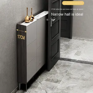 Moderno e minimalista Ultra-sottile mobile <span class=keywords><strong>per</strong></span> scarpe di lusso <span class=keywords><strong>per</strong></span> piccoli appartamenti 17 spazio <span class=keywords><strong>corridoio</strong></span> casa mobili convertibili in legno - Product Image 4