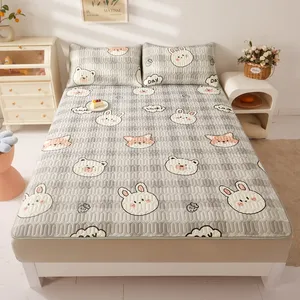 Quilting Positioning Technology Not Easy To Collapse Latex Mattress Flat Sheets Sleeping Cooling Mat with Two Pillow Cases