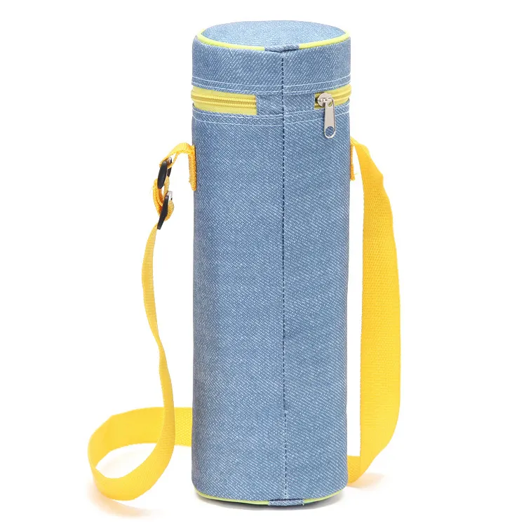 新鮮なポリエステル防水アイスパックを維持するワインクーラーバッグ屋外ピクニックサーマルランチバッグ断熱ボトルバッグ
