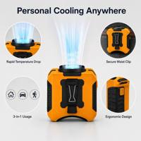 Ventilateur électrique à ceinture haute capacité avec affichage du niveau de batterie pour les joggeurs – Ventilateur personnel rafraîchissant à clipser sur la taille pour l'été, gain de place