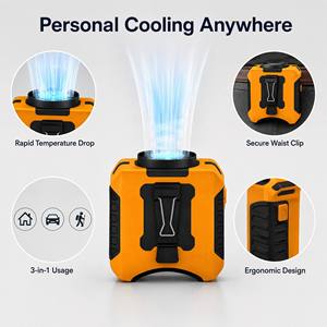 Ventilatore Elettrico da Cintura con Batteria ad Alta Capacità e Indicatore di Carica, per Corridori, Ventilatore Personale Salvaspazio con Clip da Cintura per l'Estate - Product Image 3