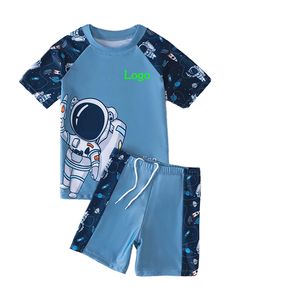 Nouveau <span class=keywords><strong>maillot</strong></span> <span class=keywords><strong>de</strong></span> <span class=keywords><strong>bain</strong></span> garçons à séchage rapide ensemble 3-10 ans enfants bébé fendu avec motif animal <span class=keywords><strong>de</strong></span> Protection solaire pour l'été - Product Image 2