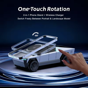 2025 Neues 15W Auto Magnetisches Schnell laden Desktop Dual Motor Rotierendes kabelloses Ladegerät Multifunktional für Smart Watch Kopfhörer - Product Image 5