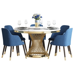 <span class=keywords><strong>Table</strong></span> de salle à manger moderne de luxe <span class=keywords><strong>en</strong></span> acier inoxydable <span class=keywords><strong>avec</strong></span> base dorée et <span class=keywords><strong>plateau</strong></span> rond <span class=keywords><strong>en</strong></span> <span class=keywords><strong>ardoise</strong></span> <span class=keywords><strong>avec</strong></span> <span class=keywords><strong>plateau</strong></span> tournant - Product Image 4