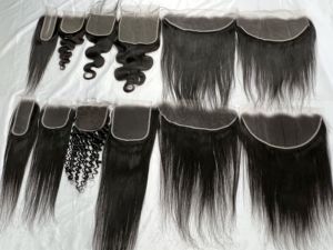 Pizzo trasparente 4x4 chiusura lisci capelli lisci extension per capelli allineati con chiusura in pizzo trasparente merletto svizzero per la fabbricazione di parrucca - Product Image 5