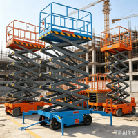 Plateforme élévatrice électrique portable à ciseaux, plateforme de levage hydraulique mobile, acier haute résistance, alliage d'aluminium, 500 kg