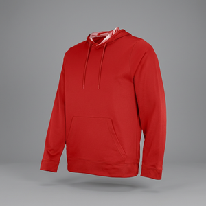 Sweat-shirt à capuche rouge pour homme, coupe classique, en coton French Terry, pull décontracté avec poche avant, idéal pour l'automne - Product Image 3