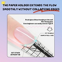 Gel de construction pour extension d'ongles auto-nivelant transparent haute capacité 50g pour salon de manucure et vente en gros